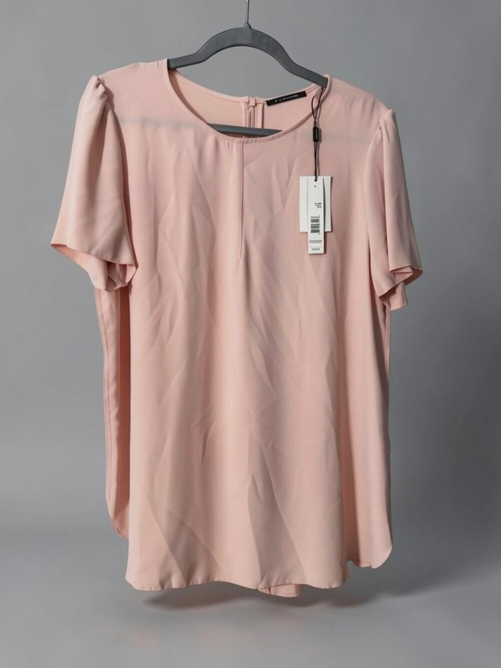 Tahari Short Sleeve Blouse - Blush - Large - NWT
